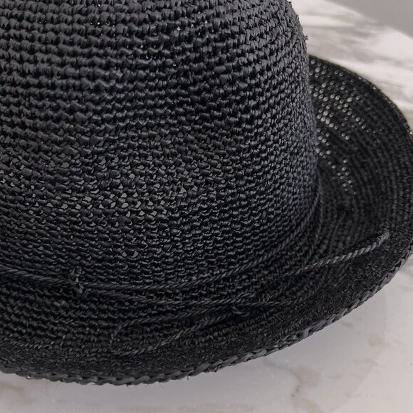 NWT - Helen Kaminski Provence 8 Raffia Hat - Charcoal?